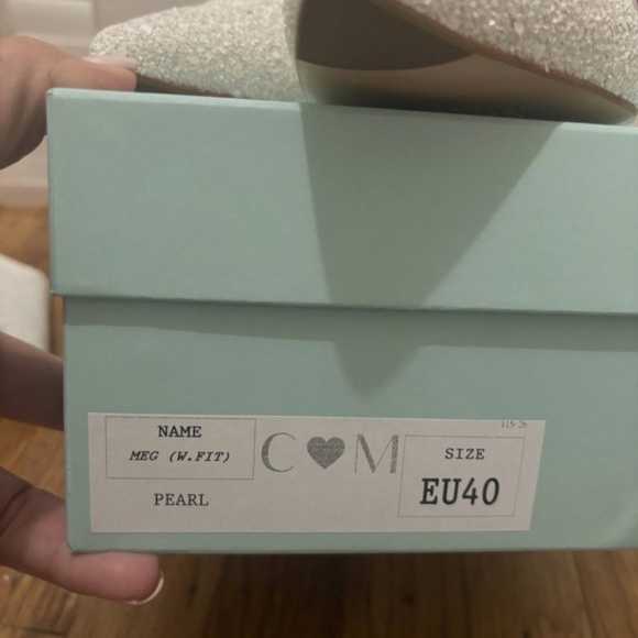 Elegant White Wedding Heels Charlotte Mills - Picture 9 of 14